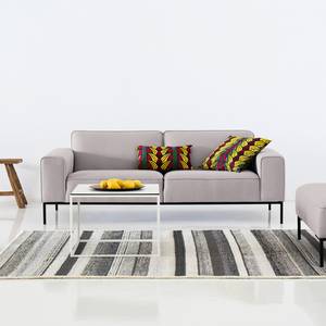 Sofa Ampio (3-Sitzer) Webstoff Stoff Naya: Grau-Beige - Schwarz