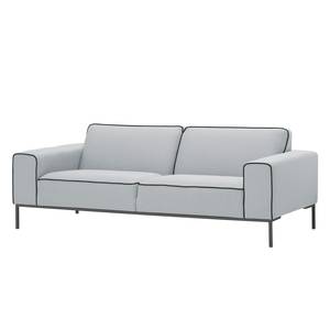 Sofa Ampio Duo (3-Sitzer) Webstoff Stoff Floreana: Hellgrau - Grau