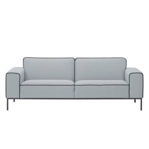 Sofa Ampio Duo (3-Sitzer) Webstoff Stoff Floreana: Hellgrau - Grau