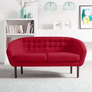 Canapé Anna (2 places) Textile - Rouge foncé