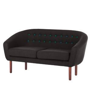 Sofa Anna (2-Sitzer) Webstoff Grau / Braun