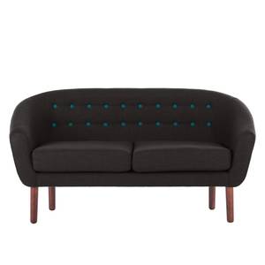 Sofa Anna (2-Sitzer) Webstoff Grau / Braun