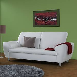 Sofa Aras (3-Sitzer) Kunstleder Kunstleder - Weiß