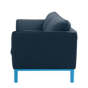 Sofa Argoon (2-Sitzer) Webstoff Füße Blau - Dunkelblau