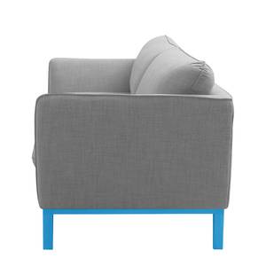 Sofa Argoon (2-Sitzer) Webstoff Füße Blau - Lichtgrau