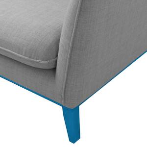 Sofa Argoon (2-Sitzer) Webstoff Füße Blau - Lichtgrau