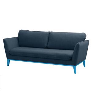 Sofa Argoon (3-Sitzer) Webstoff Füße Blau - Dunkelblau