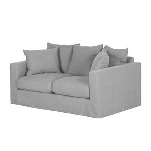 Sofa Ashton (2-Sitzer) Baumwollstoff Baumwollstoff - Hellgrau