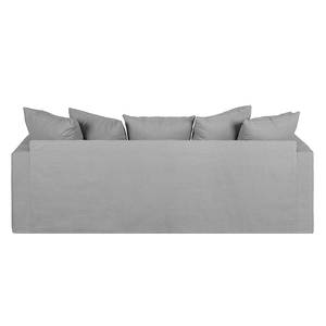 Canapé Ashton (3 places) Tissu en coton gris clair - Gris clair