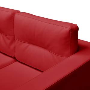Sofa Wyke II (3-Sitzer mit Hocker) Kunstleder - Rot