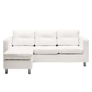 Sofa Wyke II (3-Sitzer mit Hocker) Kunstleder - Weiß