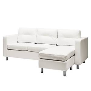 Sofa Wyke II (3-Sitzer mit Hocker) Kunstleder - Weiß