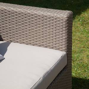 Sofa-Beistelltisch-Set Rattanesco Puca Polyrattan/Textil - Braun/Beige