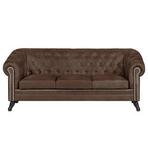 Sofa Benavente (3-Sitzer) Antiklederoptik Dunkelbraun