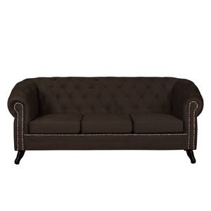 Sofa Benavente II (3-Sitzer) Microfaser Dunkelbraun