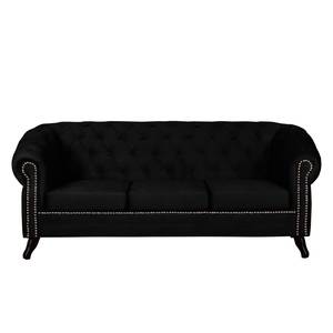 Sofa Benavente II (3-Sitzer) Microfaser Schwarz