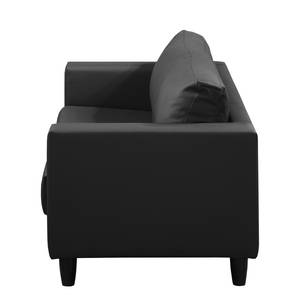 Sofa Bexwell I (3-Sitzer) Kunstleder Madara: Schwarz