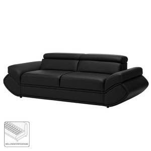 Sofa Black Rock (3-Sitzer) Kunstleder - Schwarz