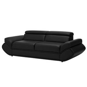 Sofa Black Rock (3-Sitzer) Kunstleder - Schwarz