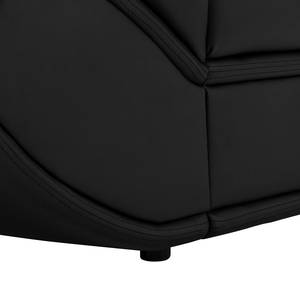 Sofa Black Rock (3-Sitzer) Kunstleder - Schwarz