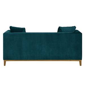 Sofa Blomma (2-Sitzer) Samt Petrol - Eiche