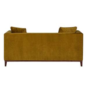 Sofa Blomma (2-Sitzer) Samt Senfgelb - Walnuss