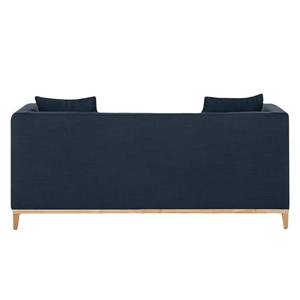 Sofa Blomma (2-Sitzer) Webstoff Dunkelblau - Gestell: Eichefarbig