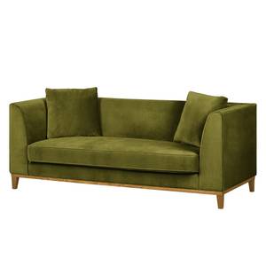 Sofa Blomma (3-Sitzer) Samt Olivgrün Eiche