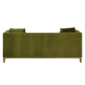 Sofa Blomma (3-Sitzer) Samt Olivgrün Eiche