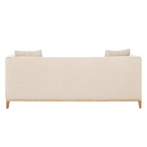 Sofa Blomma (3-Sitzer) Webstoff Beige - Gestell: Eichefarbig