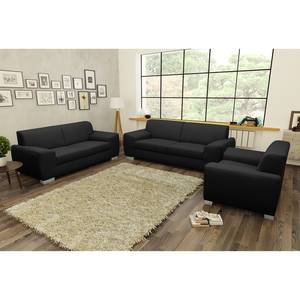 Sofa Bollon (2-Sitzer) Kunstleder Schwarz