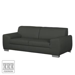 Sofa Bollon (3-Sitzer) Kunstleder Dunkelgrau