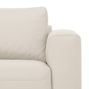 Sofa Bora (3-Sitzer) Echtleder Echtleder Neka: Creme - Edelstahl