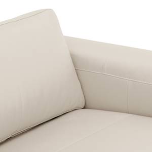 Sofa Bora (3-Sitzer) Echtleder Echtleder Neka: Creme - Edelstahl