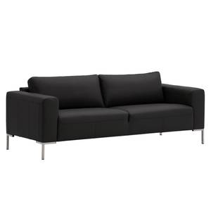 Sofa Bora (3-Sitzer) Echtleder Echtleder Neka: Grau - Edelstahl