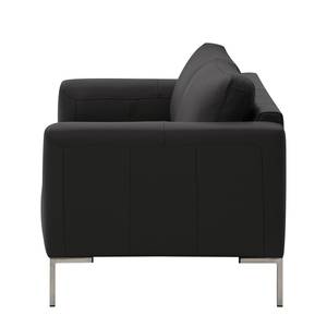 Sofa Bora (3-Sitzer) Echtleder Echtleder Neka: Grau - Edelstahl