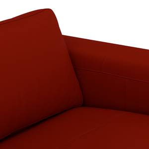 Sofa Bora (3-Sitzer) Echtleder Echtleder Neka: Rot - Edelstahl