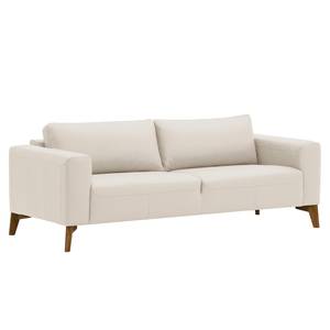 Sofa Bora (3-Sitzer) Echtleder Echtleder Neka: Creme - Eiche