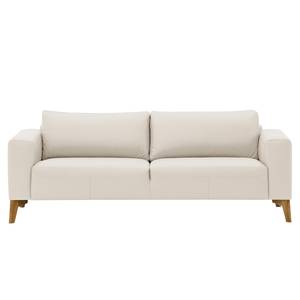 Sofa Bora (3-Sitzer) Echtleder Echtleder Neka: Creme - Eiche