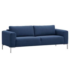 Sofa Bora (3-Sitzer) Webstoff Webstoff Anda II: Blau - Edelstahl