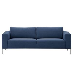 Sofa Bora (3-Sitzer) Webstoff Webstoff Anda II: Blau - Edelstahl