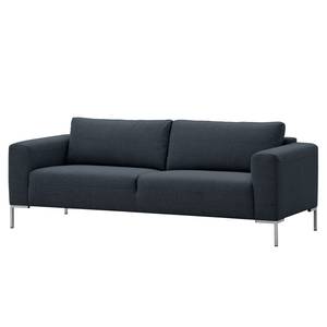 Sofa Bora (3-Sitzer) Webstoff Webstoff Anda II: Grau - Edelstahl