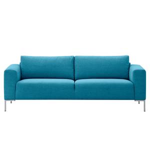 Sofa Bora (3-Sitzer) Webstoff Webstoff Anda II: Türkis - Edelstahl