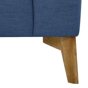 Sofa Bora (3-Sitzer) Webstoff Webstoff Anda II: Blau - Eiche