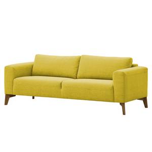 Sofa Bora (3-Sitzer) Webstoff Webstoff Milan: Gelb - Eiche