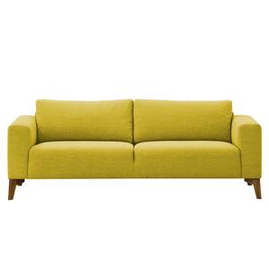 Sofa Bora (3-Sitzer) Webstoff Webstoff Milan: Gelb - Eiche