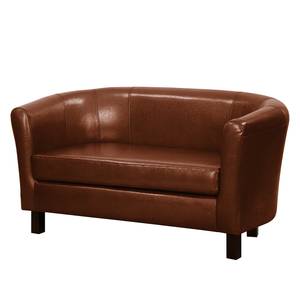 Sofa Bovalino (2-Sitzer) Kunstleder Vintage Cognac