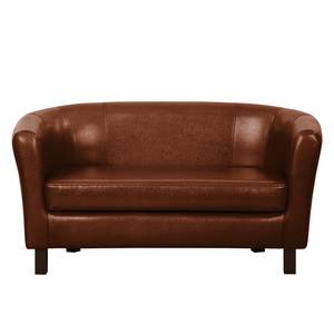 Sofa Bovalino (2-Sitzer) Kunstleder Vintage Cognac