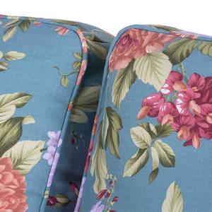 Canapé Bradford (2 places) Tissu turquoise - Motif floral