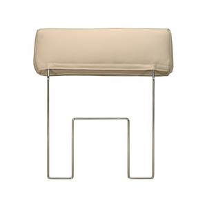 Canapé Bradley (2,5 places) Cuir véritable beige - Appui-tête réglable